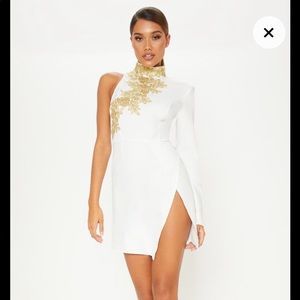 White asymmetrical dress PLT
